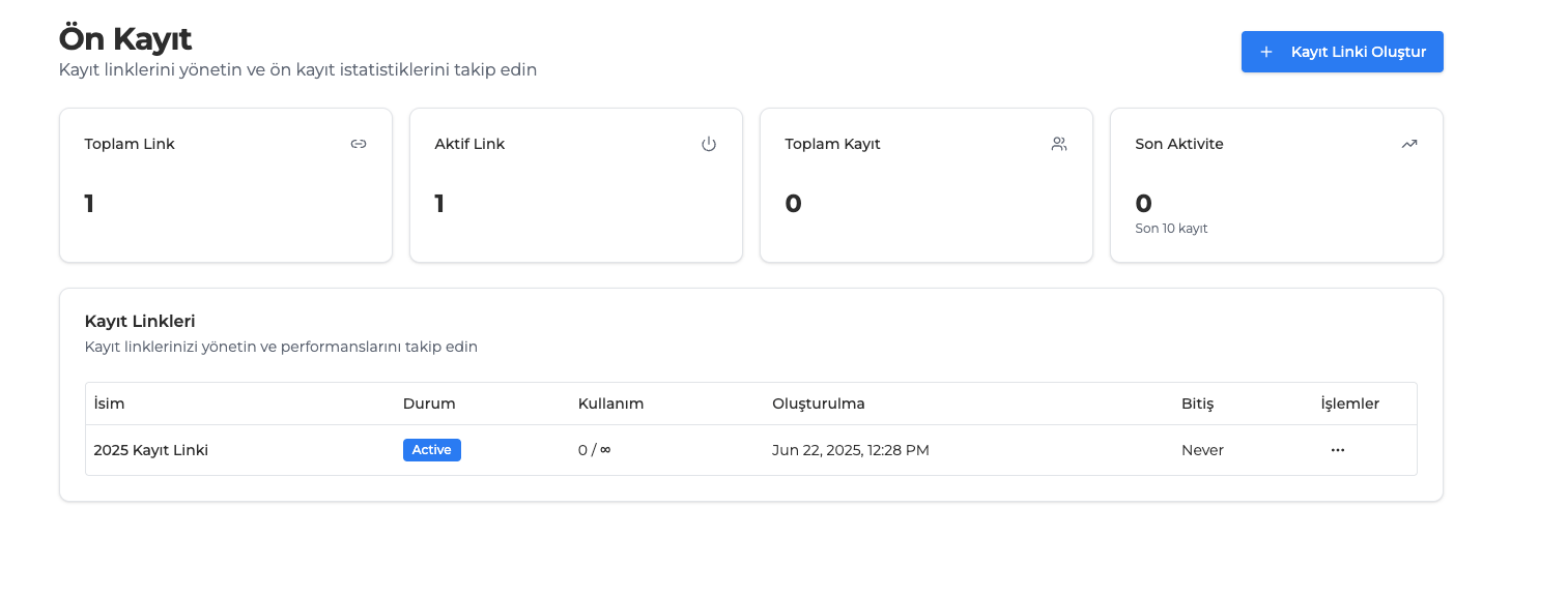 Spor Kulübü online ön kayıt nasıl oluşturulur?